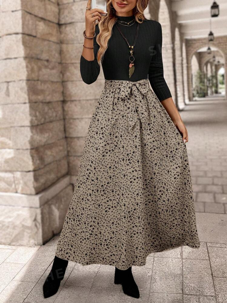 EMERY ROSE 1pc Women Casual Long Dress, Minimalist And Fashionable, Suitable For Everyday Wear | ... | SHEIN