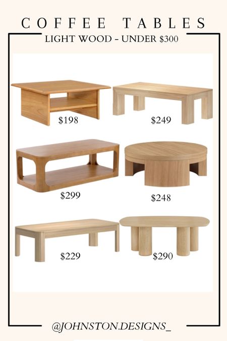On the hunt for a light wood coffee table? These are all amazing options and under $300🤩


Affordable Home Finds | Oak Coffee Table | Home Finds 

#LTKsalealert #LTKhome