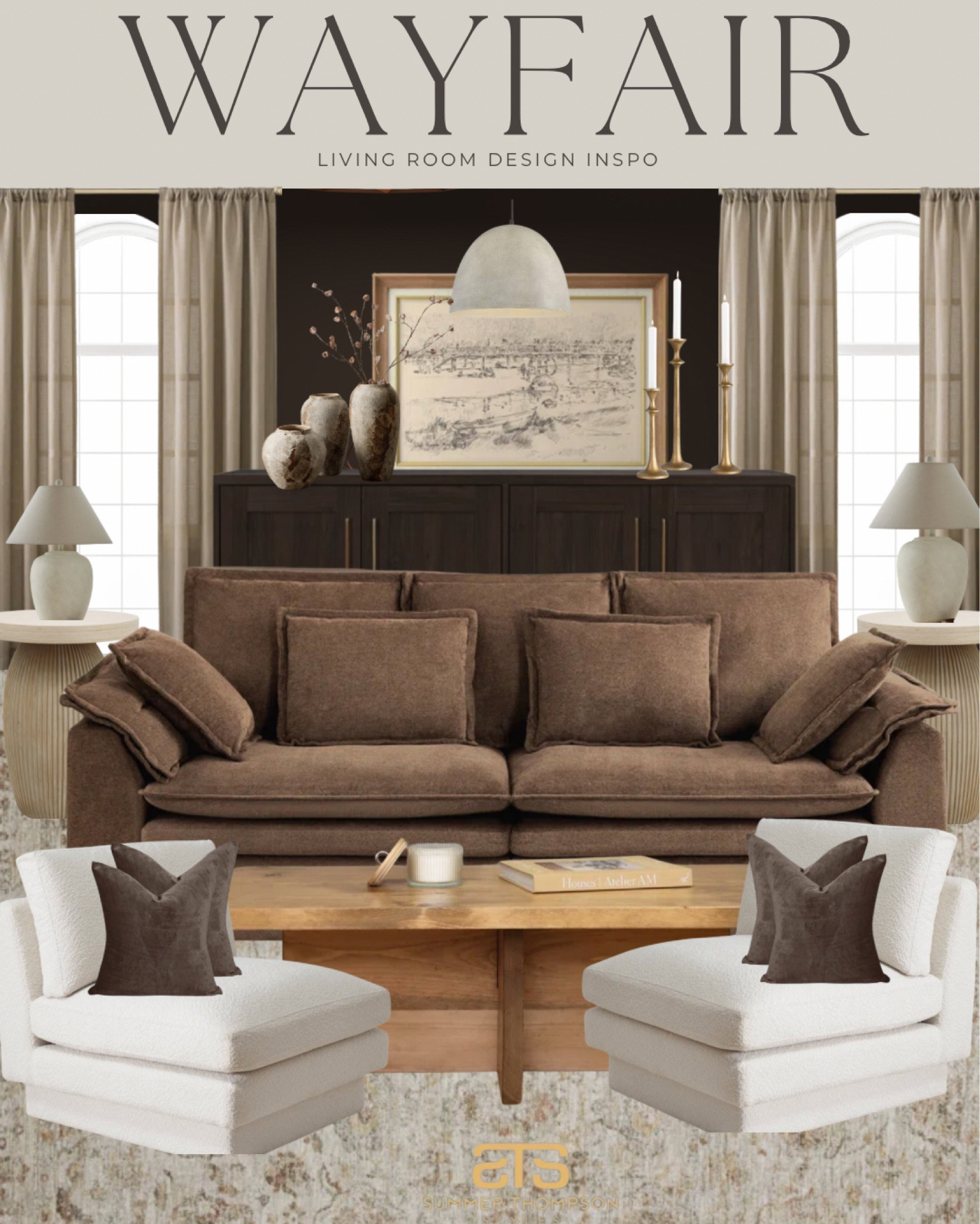 Cozy, neutral, and effortlessly chic — this living room design brings together rich earthy tones with soft textures for the ultimate inviting space. Perfect for lounging or hosting, these Wayfair finds will have your home feeling stylish and serene. 🤎

#WayfairLivingRoom
#LivingRoomInspo
#NeutralHomeDecor
#ModernCozyStyle
#WayfairFinds
#HomeStylingTips
#InteriorDesignGoals
#NeutralInteriors
#CozyLivingRoomIdeas
#HomeDecorInspiration