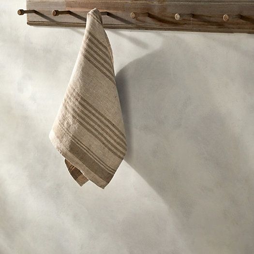 Lithuanian Linen Dish Towel, Neutral Stripe | Terrain