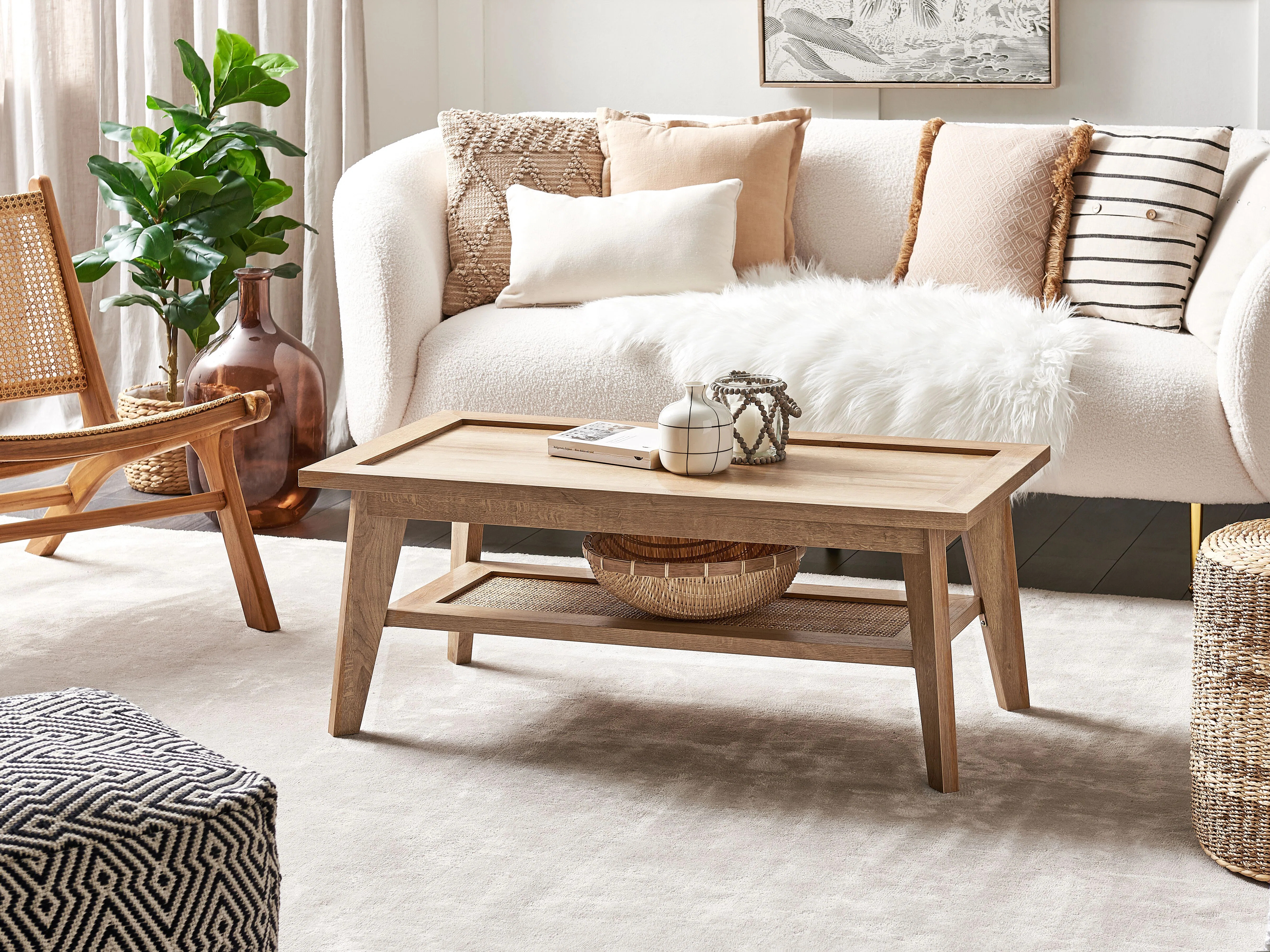 Four Leg Coffee Table with Storage | Wayfair UK