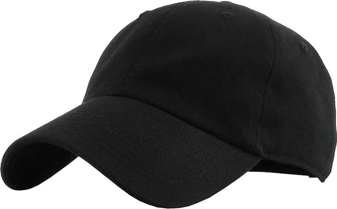Classic Polo Style Baseball Cap All Cotton Made Adjustable Fits Men Women Low Profile Black Hat U... | Amazon (US)