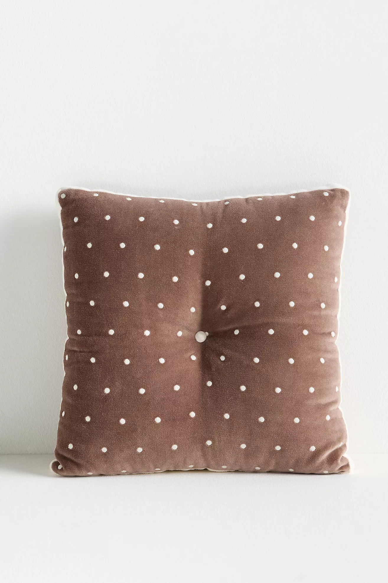 Trova Velvet Polka Dot Pillow | Anthropologie (US)
