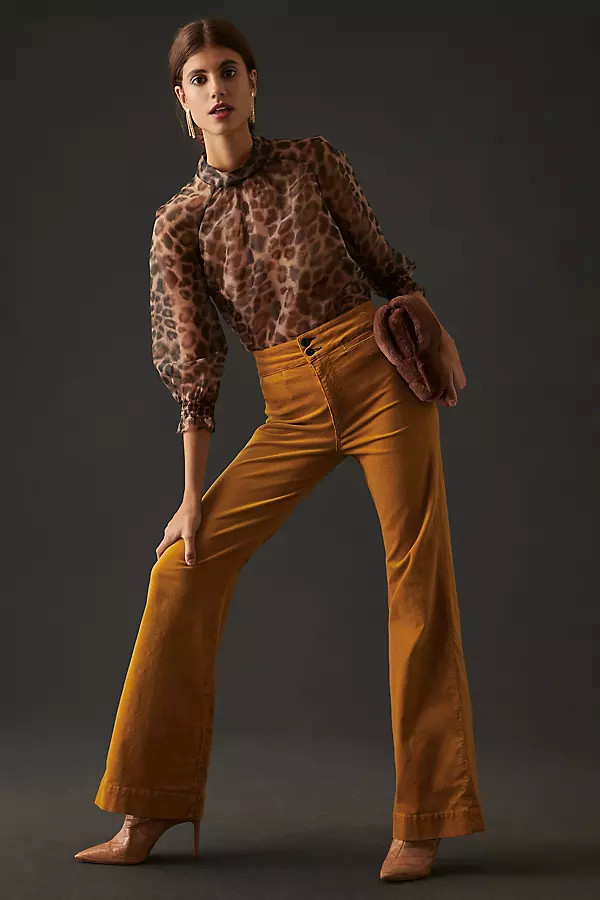 ASKK NY Brighton High-Rise Wide-Leg Corduroy Pants | Anthropologie (US)