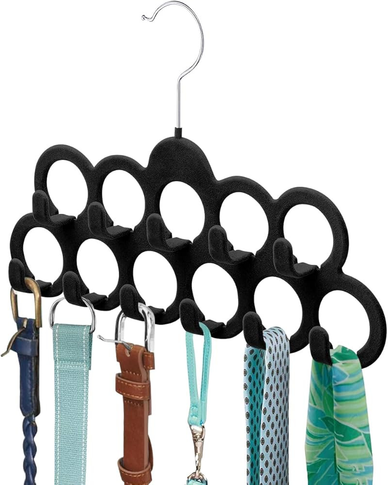 ManGotree Velvet Scarf Hangers, Baby Scarf Organizer, Flocked Velvet Finish, Silk Scarf Holder wi... | Amazon (US)