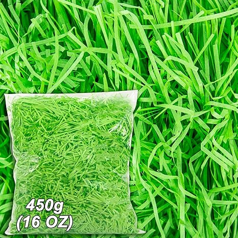 Kiddokids Green Craft Shredded Paper Grass - 16oz Easter Grass Filler for Easter Baskets and Gift... | Amazon (US)