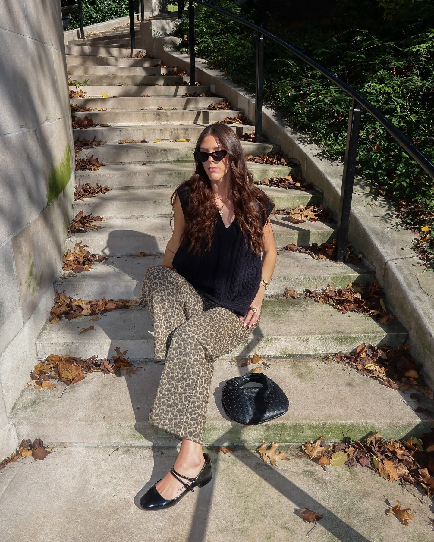 bury me in these jeans 🐆🖤 outfit gifted from @windsorstore #windsorambassador #windsorirl #ad 
•
•
effortless chic, pinterest aesthetic, style ideas, fashion blogger, girly vibes, trendy fashion, city girl, city chic, city outfit, aesthetic outfits, chic style, nyc style, nyc model, nj model, fall style, fall fashion, fall transitional style, sweater weather, chic fall style, fall outfit ideas, autumn fashion, preppy chic, casual style, ballet flats, leopard print jeans