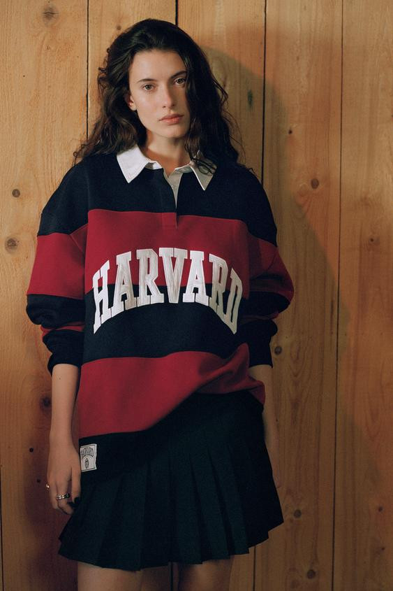 HARVARD UNIVERSITY POLO SWEATSHIRT | Zara US