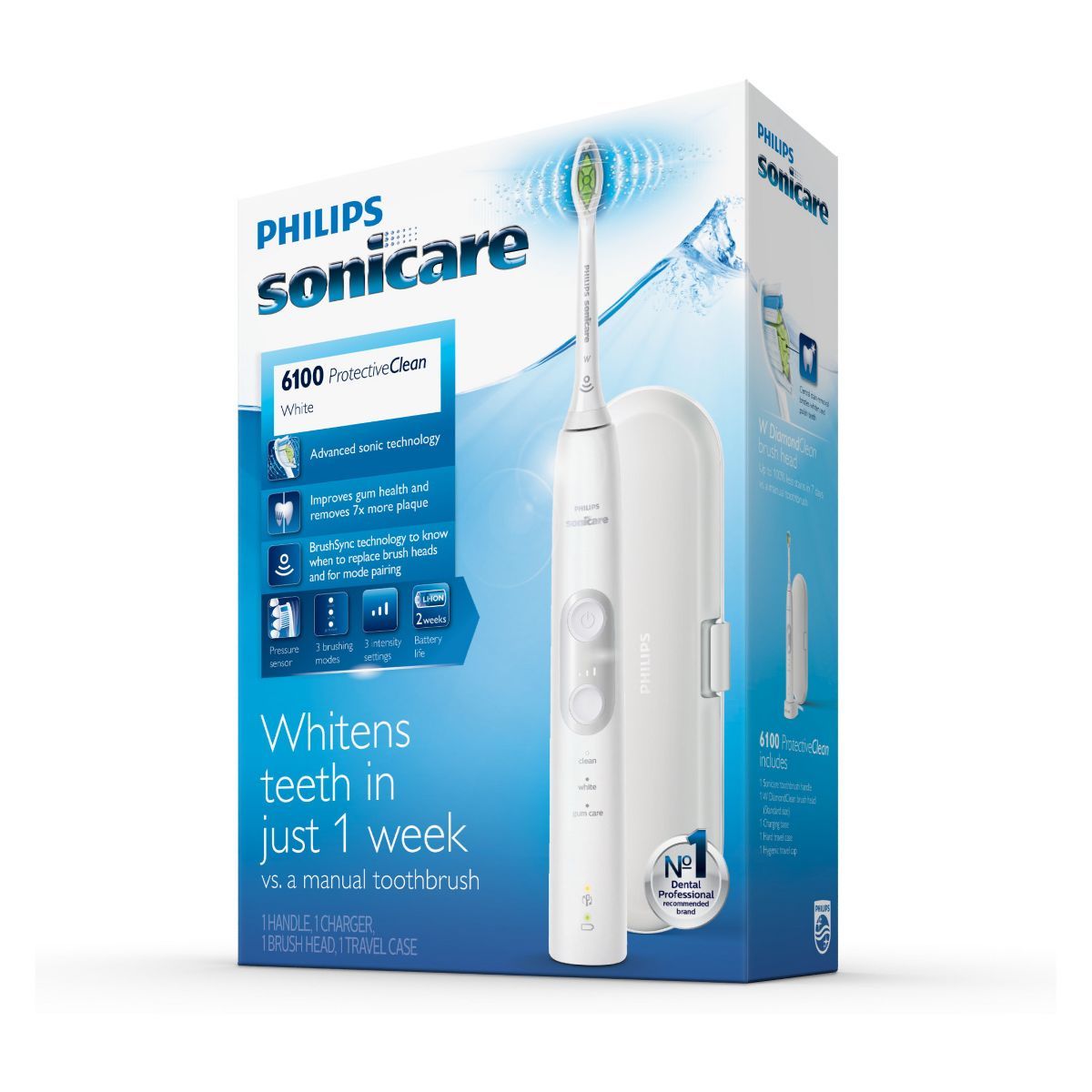 Philips Sonicare ProtectiveClean 6100 Whitening Rechargeable Electric Toothbrush | Target