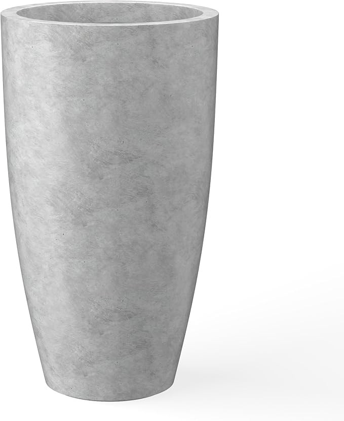 Kante 23.6" H Natural Concrete Finish Concrete Tall Planters Large Outdoor Indoor Decorative Plan... | Amazon (US)