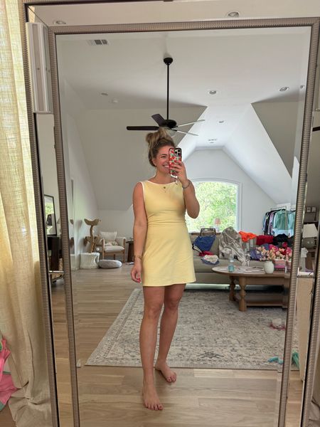 I CANNOT with this yellow color!!!! So gorgeous. The white trim is just the cherry on top 😍😮‍💨💛 buttery soft and built in romper. I’m 5’5  TTS - M

#LTKfindsunder100 #LTKActive #LTKtravel