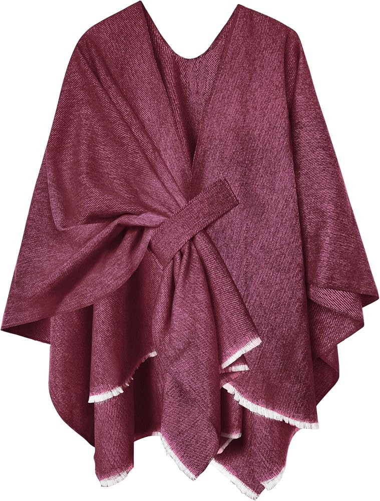 Urban CoCo Women's Shawl Wraps Open Front Poncho Cape Oversized Scarves | Amazon (US)