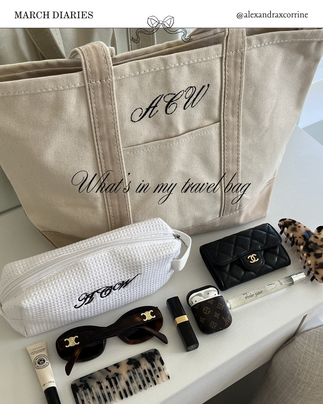 What’s in my travel bag for a trip to Chicago 👜🤍

#whatsinmybag #travelessentials #chicliving #moodboardaesthetic #pinterestinspo 

[ what’s in my travel bag, purse essentials, boat tote, monogram tote bag, things I find incredibly chic, chic elegant style, chic girl luxury aesthetic, Pinterest mood board aesthetic ] 

#LTKTravel