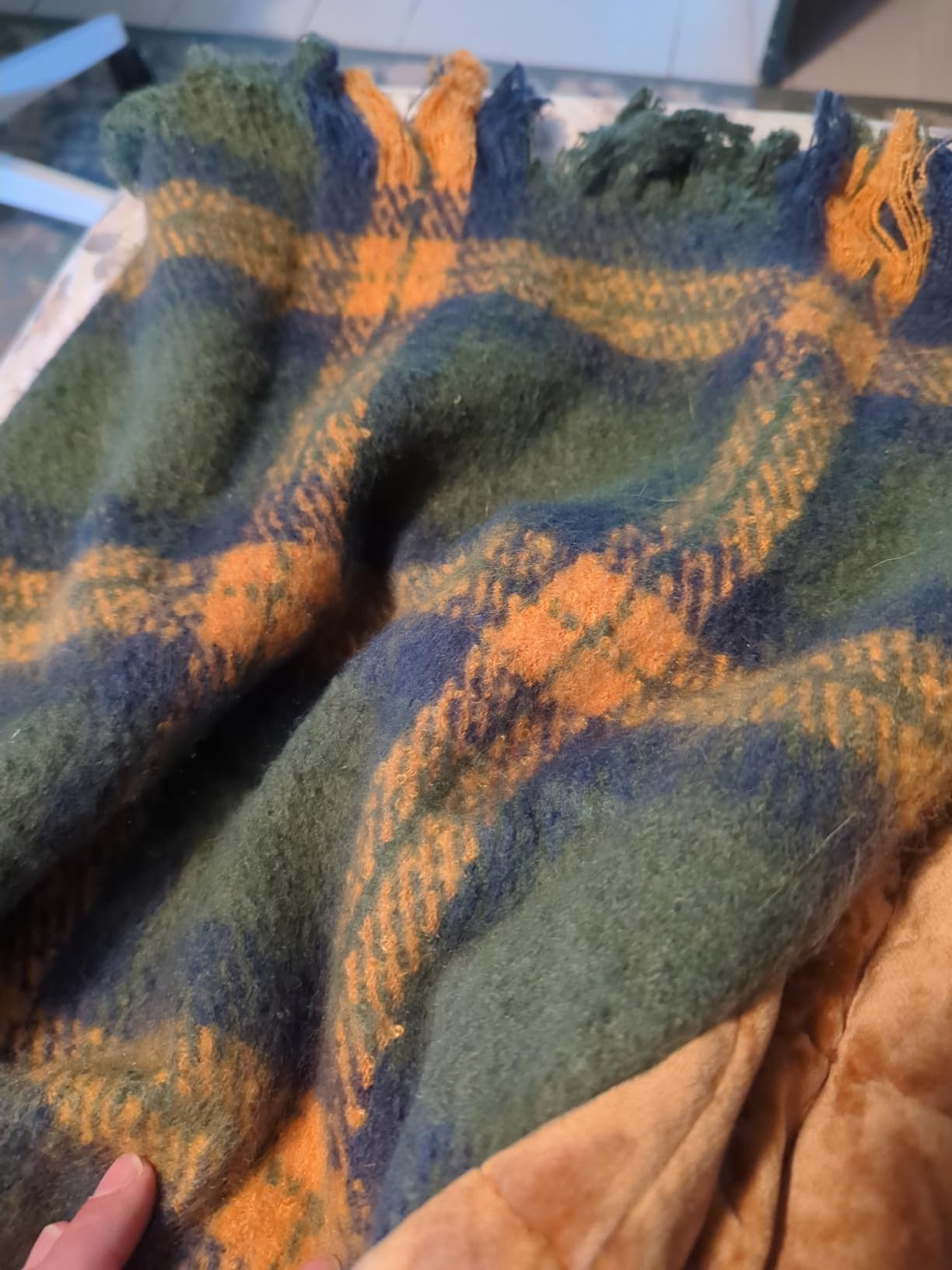 ZonLi Green Plaid Throw Blanket, 50'' x 60'' Decorative Vintage Blankets with Tassel for Couch, B... | Amazon (US)