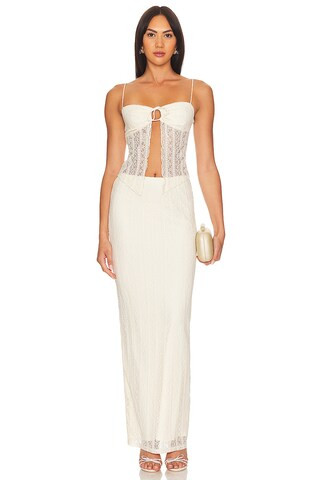 Lali Maxi Skirt Set in Ivory | Revolve Clothing (Global)
