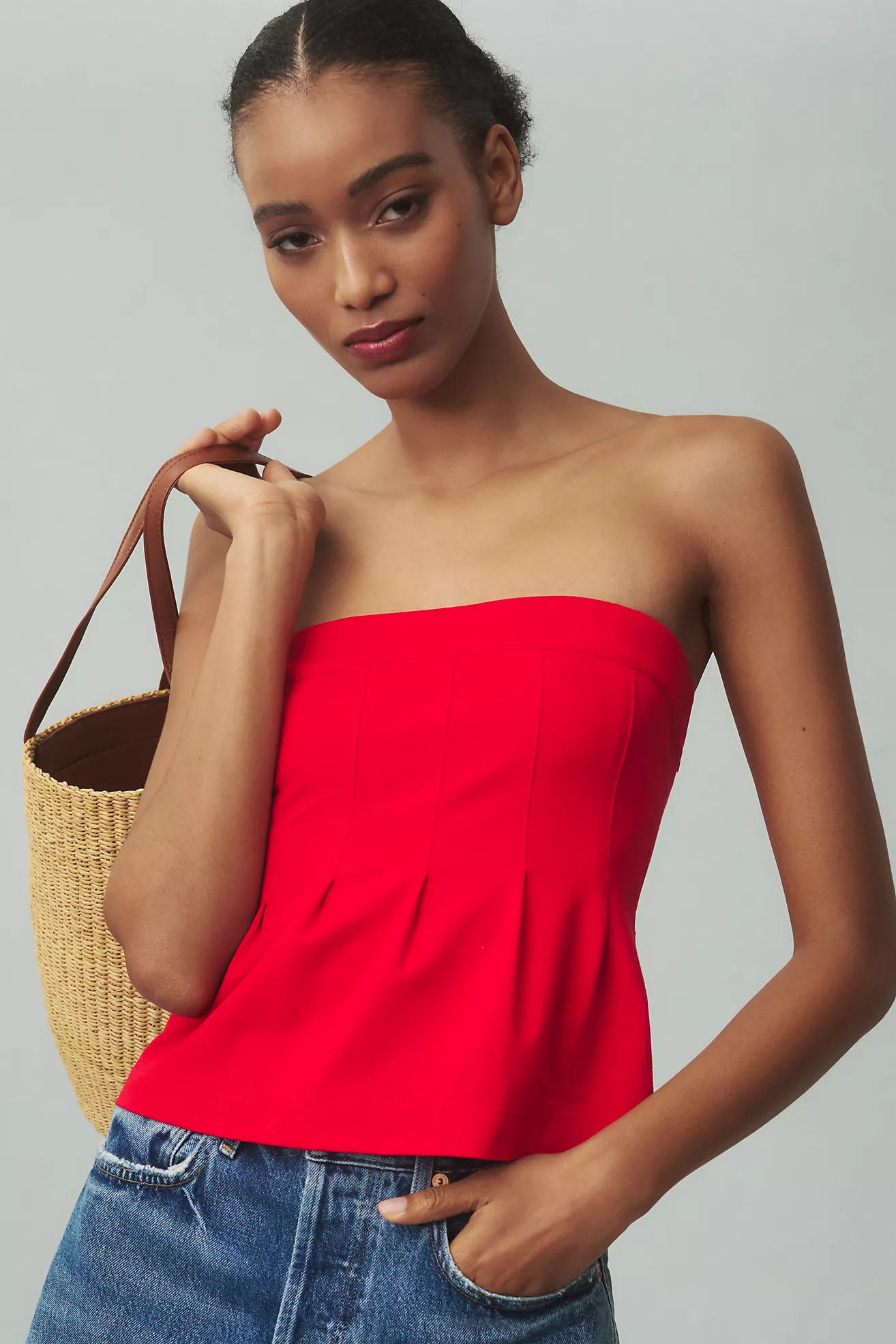Maeve Fontana Flared Tube Top | Anthropologie (US)