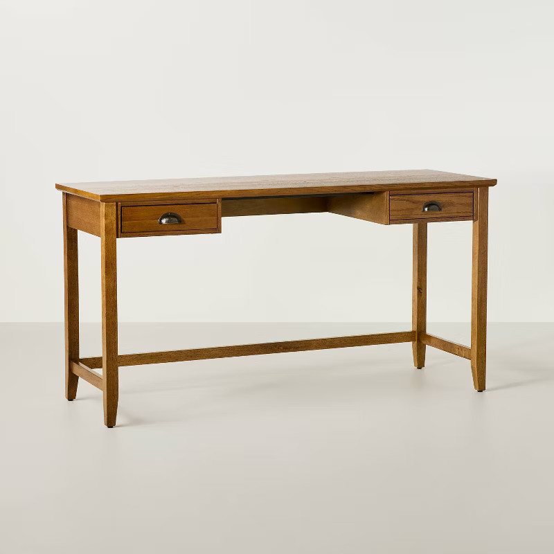 2-Drawer Rectangular Office Desk -Oak Brown - Hearth & Hand™ with Magnolia | Target