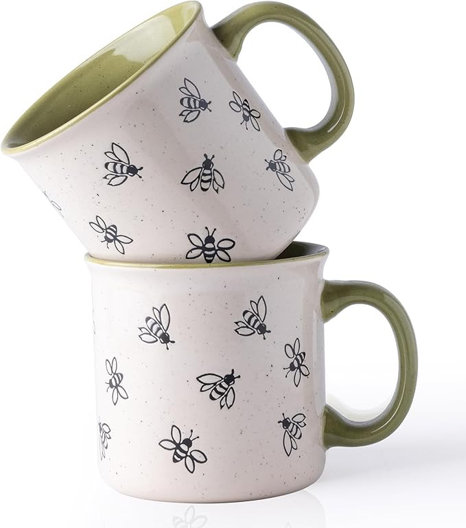 AmorArc 22 OZ Large Ceramic Coffee Mugs, Oversized Soup Cups With Big Handle for Men Women Dad Mo... | Amazon (US)