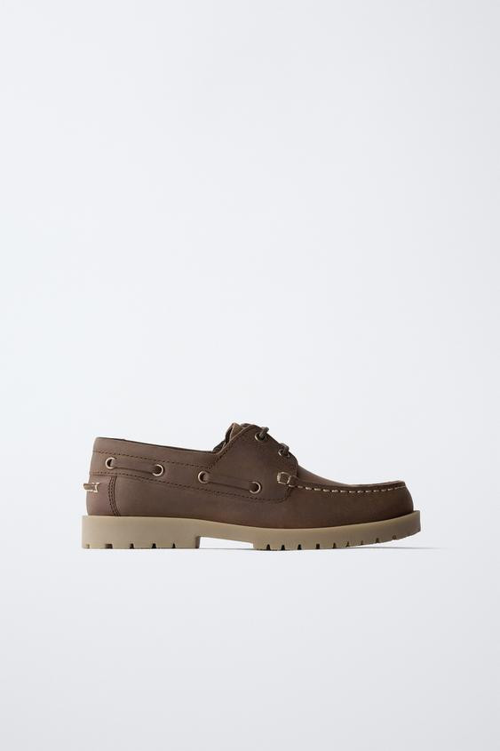 STORIESZ - LEATHER DECK SHOES | Zara US