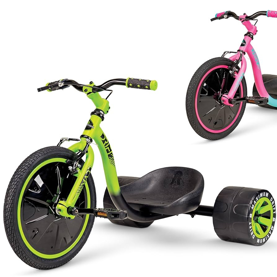 Drift Trike for Kids Ages 5+ – 16" Front Wheel Ride-On with Adjustable Seat, Steel Frame, Rear ... | Amazon (US)