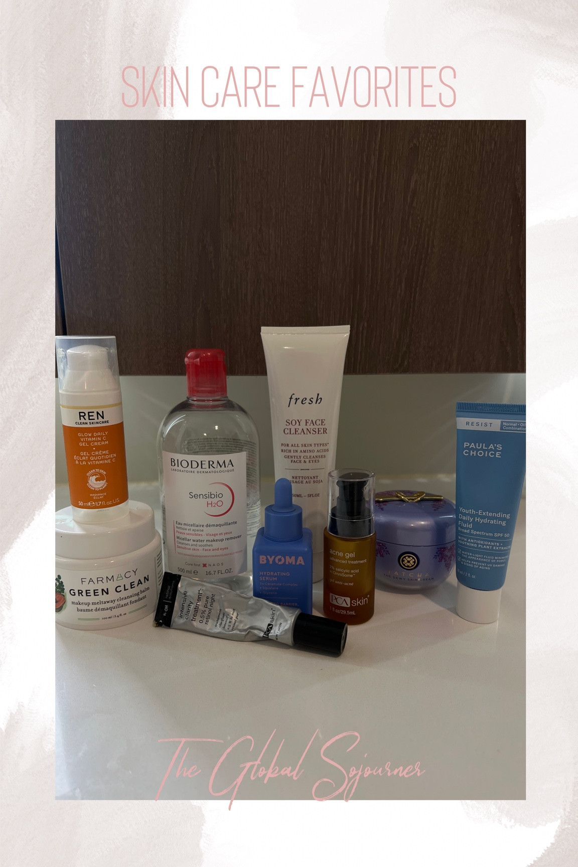 AM skincare routine:

Bioderma micellar water to remove any oil build up from overnight. 
Byoma hydrating serum 
REN vitamin c serum 
Paula’s choice youth extending daily hydrating fluid SPF 50 (be sure you’re bringing this down your neck) 
 
(If needed I spot treat with PCA skin acne gel for any blemishes.)


PM skincare routine: 

To remove makeup: Farmacy green clean makeup removing cleansing balm 
To double cleanse: Fresh soy face cleanser 
I sometimes follow up with the Bioderma micellar water if I’m wearing a lot of makeup to ensure I get it ALL off! 
Been loving the Byoma hydrating serum at night 
Followed by the PCA skin retinol 
& last but not least the Tatcha dewy skin cream for my moisturizer 


#LTKFind #LTKunder100 #LTKbeauty