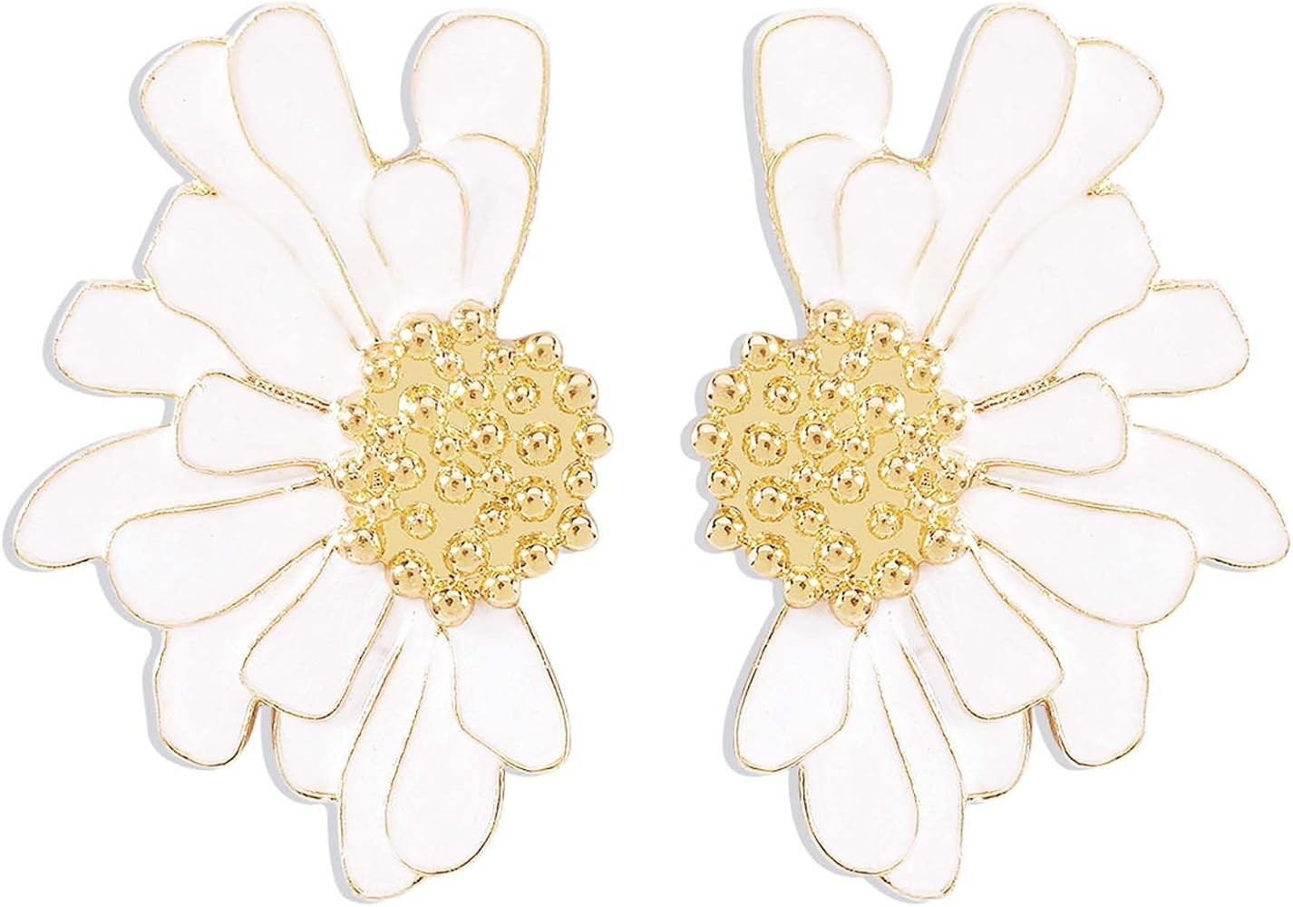 Flower Earrings for Women Gold Flower Dangle Earrings Flower Statement Earrings Floral Dangle Ear... | Amazon (CA)