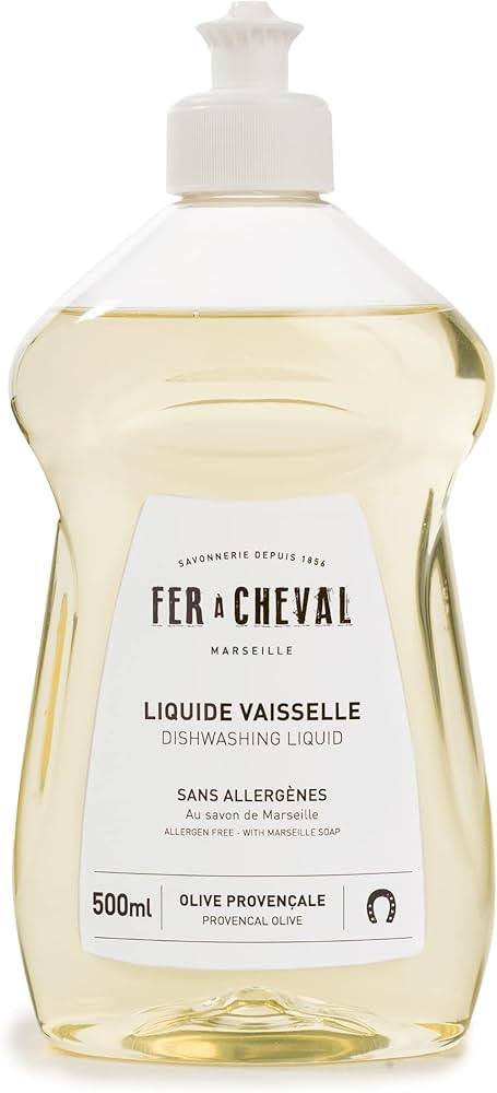 Fer à Cheval Dishwashing Liquid Bottle Provencal Olive Savon De Marseille Dish Detergent Liquid,... | Amazon (US)