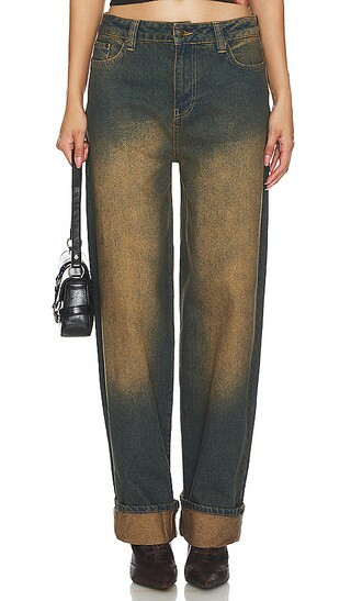 Jaded London Sonic Cuffed Baggy in Blue. - size 26 | Revolve Clothing (Global)