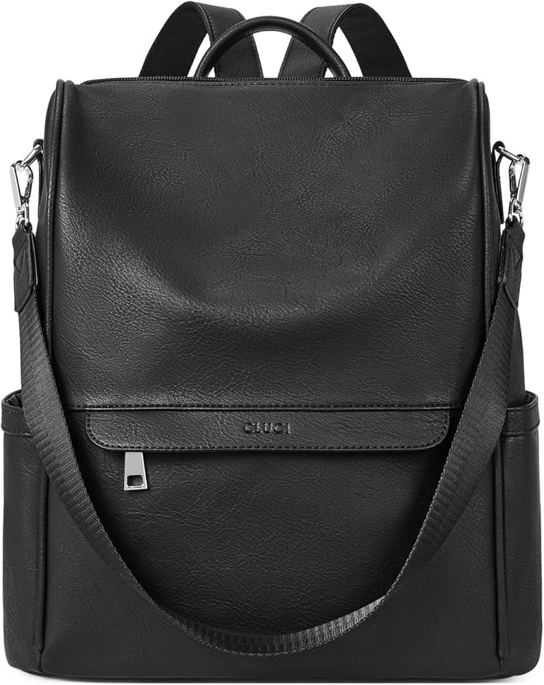 CLUCI Womens Backpack Purse PU Leather Anti-theft Large Fashion Designer Travel Bag Ladies Should... | Amazon (US)