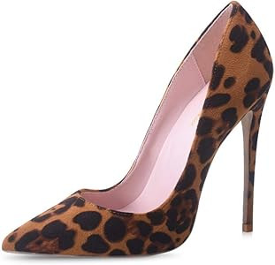 Elisabet Tang Women Pumps, Pointed Toe High Heel 4.7 inch/12cm Party Stiletto Heels Shoes | Amazon (US)
