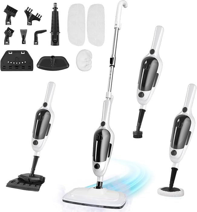 Steam Mop - 11-in-1 Steam Cleaner for Home with 15.2 OZ Water Tank & 23FT Power Cord, Detachable ... | Amazon (US)