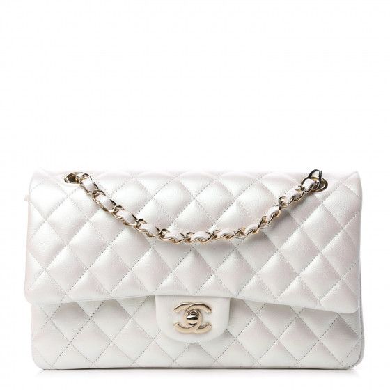 CHANEL

Iridescent Calfskin Quilted Medium Double Flap White | Fashionphile