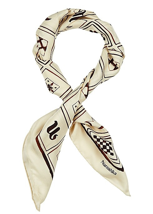 Shoul printed silk-twill scarf | Harvey Nichols 