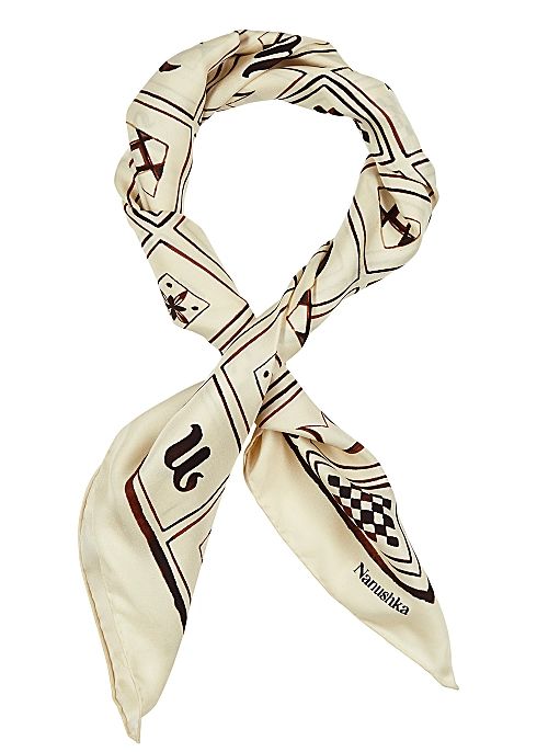 Shoul printed silk-twill scarf | Harvey Nichols US