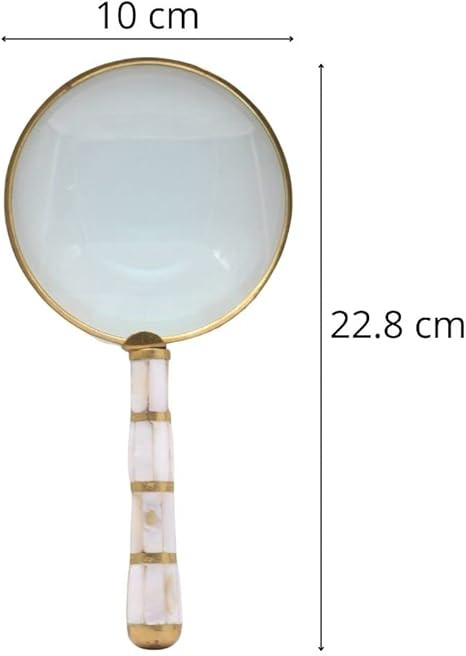 RII Magnifying Glass with Mother of Pearl Handle, Handheld 10x Magnifying Glass Lens, Antique Mag... | Amazon (US)