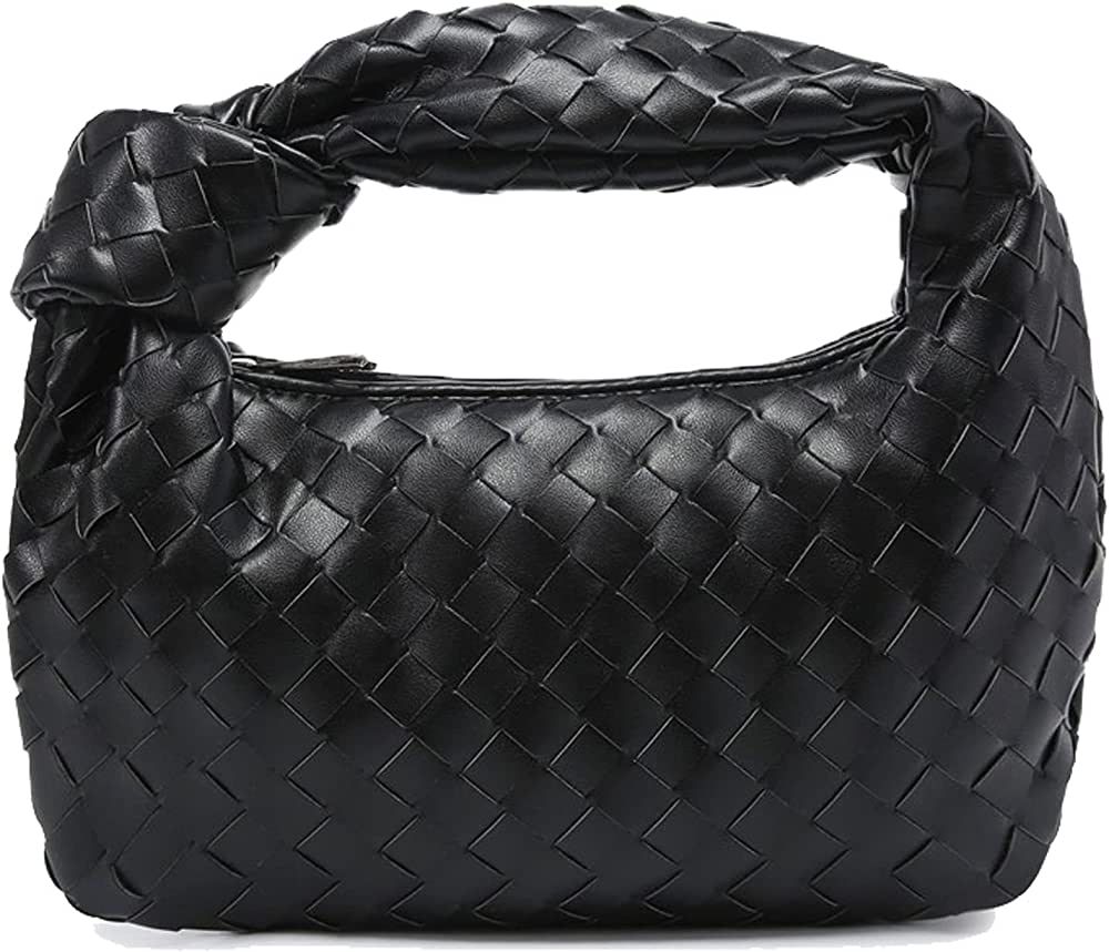 Geibiu Woven Handbag for Women Small Leather Purses Fashion Mini Clutch for Women Trendy Soft P... | Amazon (US)