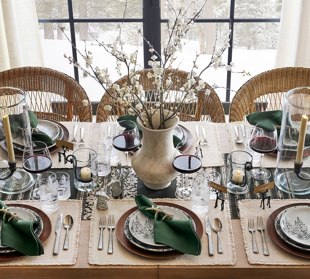 Mason Handwoven Cotton Fringe Placemats - Set of 4 | Pottery Barn (US)
