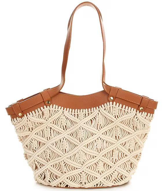 Btb Los Angeles Lotus Straw Tote Bag | Dillard's | Dillard's