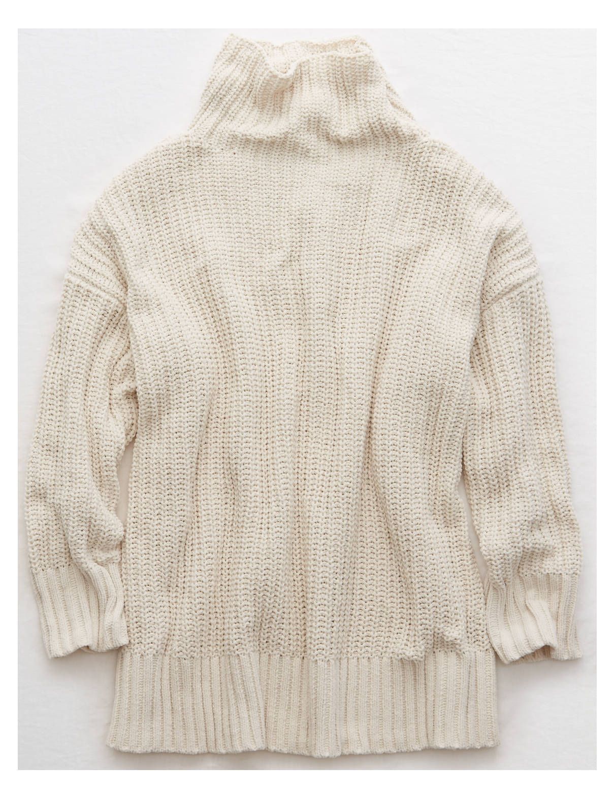 Aerie Oversized Chenille Turtleneck, Pebble | American Eagle Outfitters (US & CA)