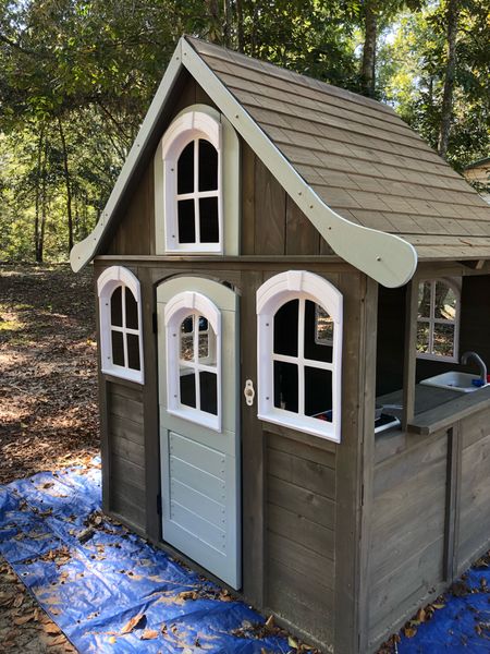 Our fairy tale cottage play house plus play area finds 