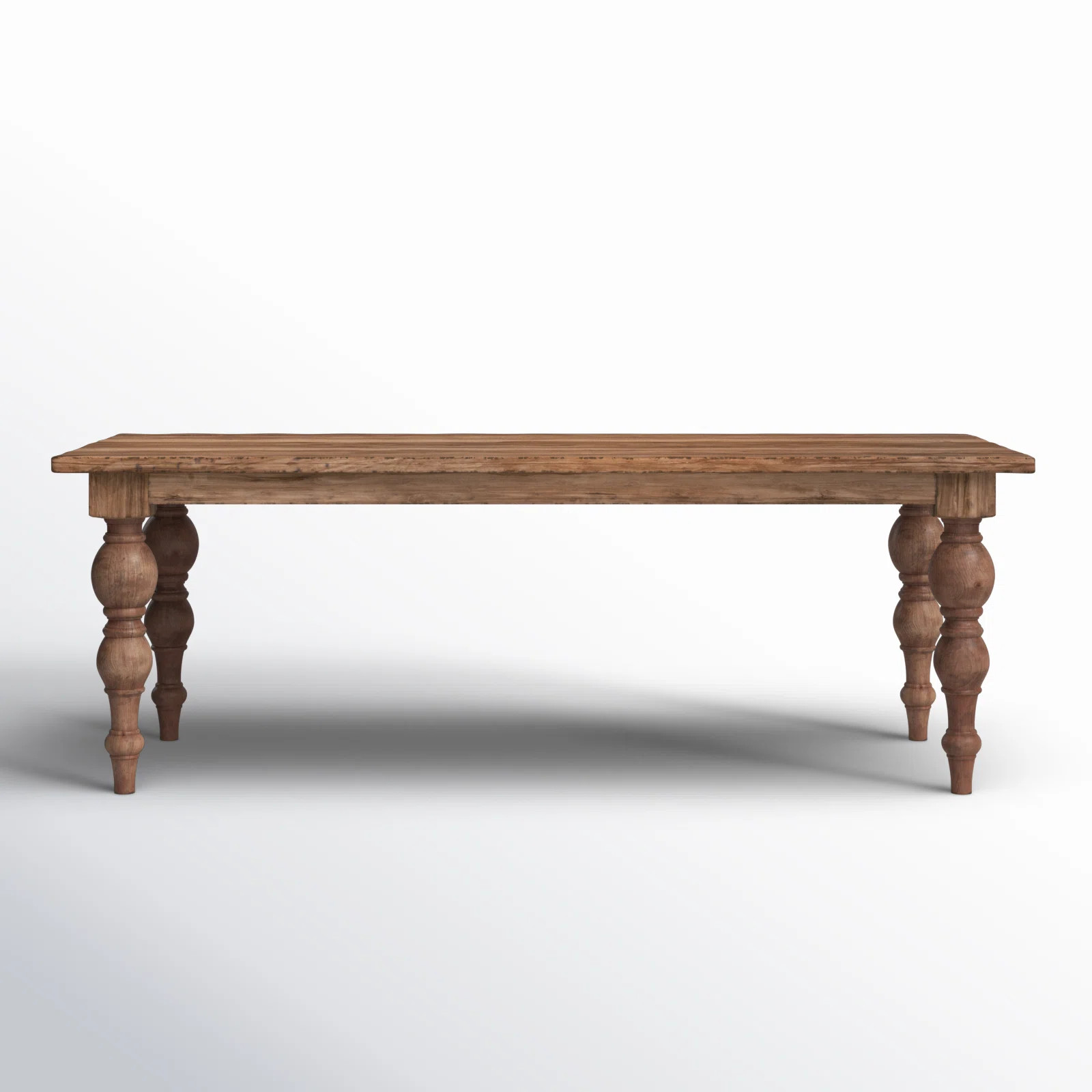 Dovetail Furniture Campbell Rectangular Reclaimed Mindi Wood Carved 4-Leg Dining Table & Reviews ... | Wayfair North America