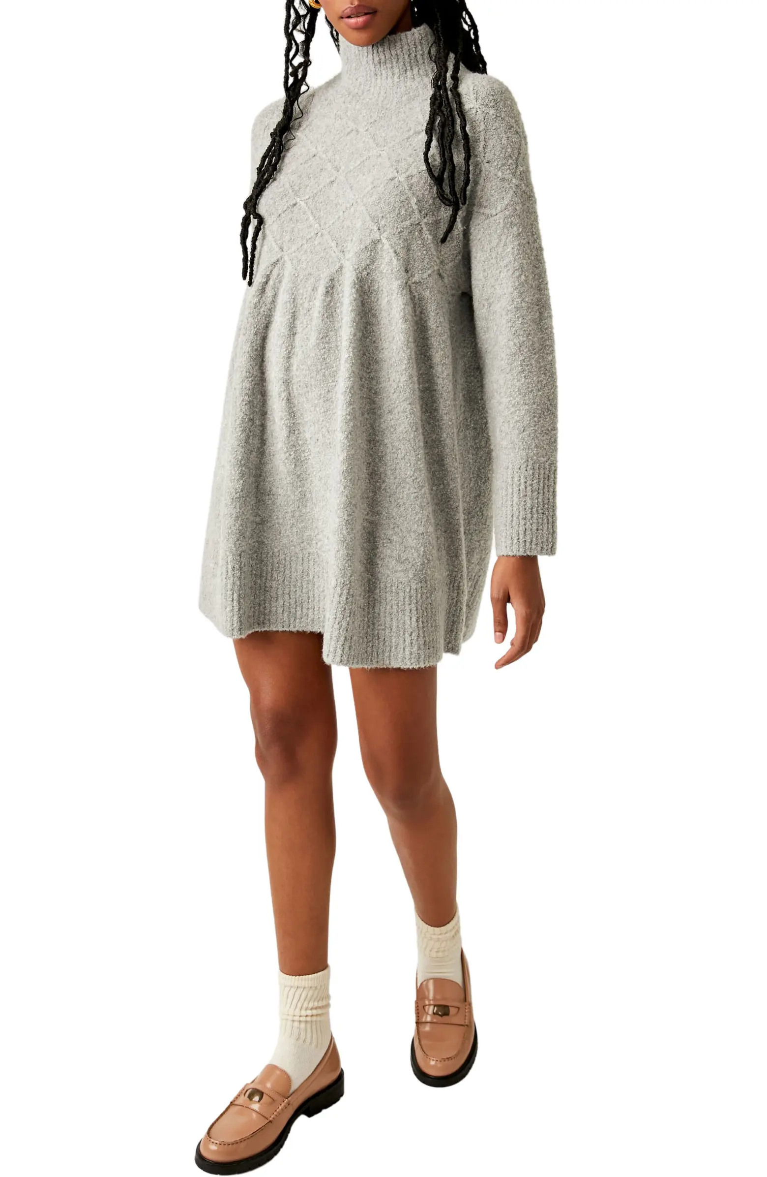 Free People Jaci Long Sleeve Mock Neck Sweater Dress | Nordstromrack | Nordstrom Rack