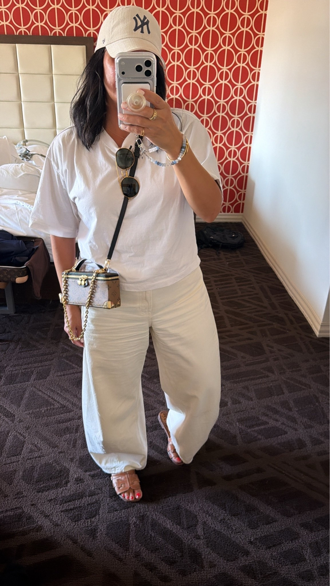 T-shirt size medium, pants size 29 (I’m a curvy size 8), sandals fit tts.

#LTKSaleAlert #LTKMidsize #LTKOver40