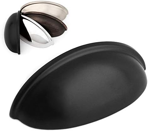 Koofizo Bin Cup Drawer Pull - Polished Chrome Cabinet Handle, 76mm / 3 Inch Screw Spacing (10 Pac... | Amazon (US)