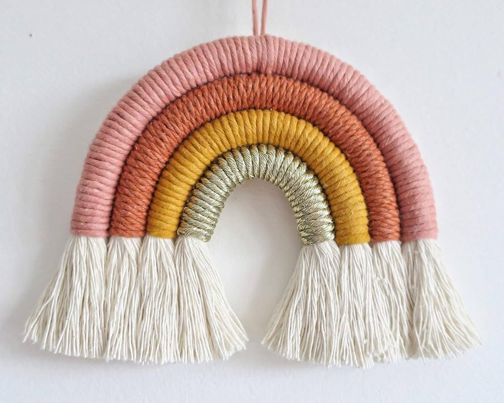 EBINGMIMA Rainbow Wall Hanging, Macrame Woven Rainbow, Rainbow Wall Decor, Baby Room Decor, Nurse... | Amazon (US)