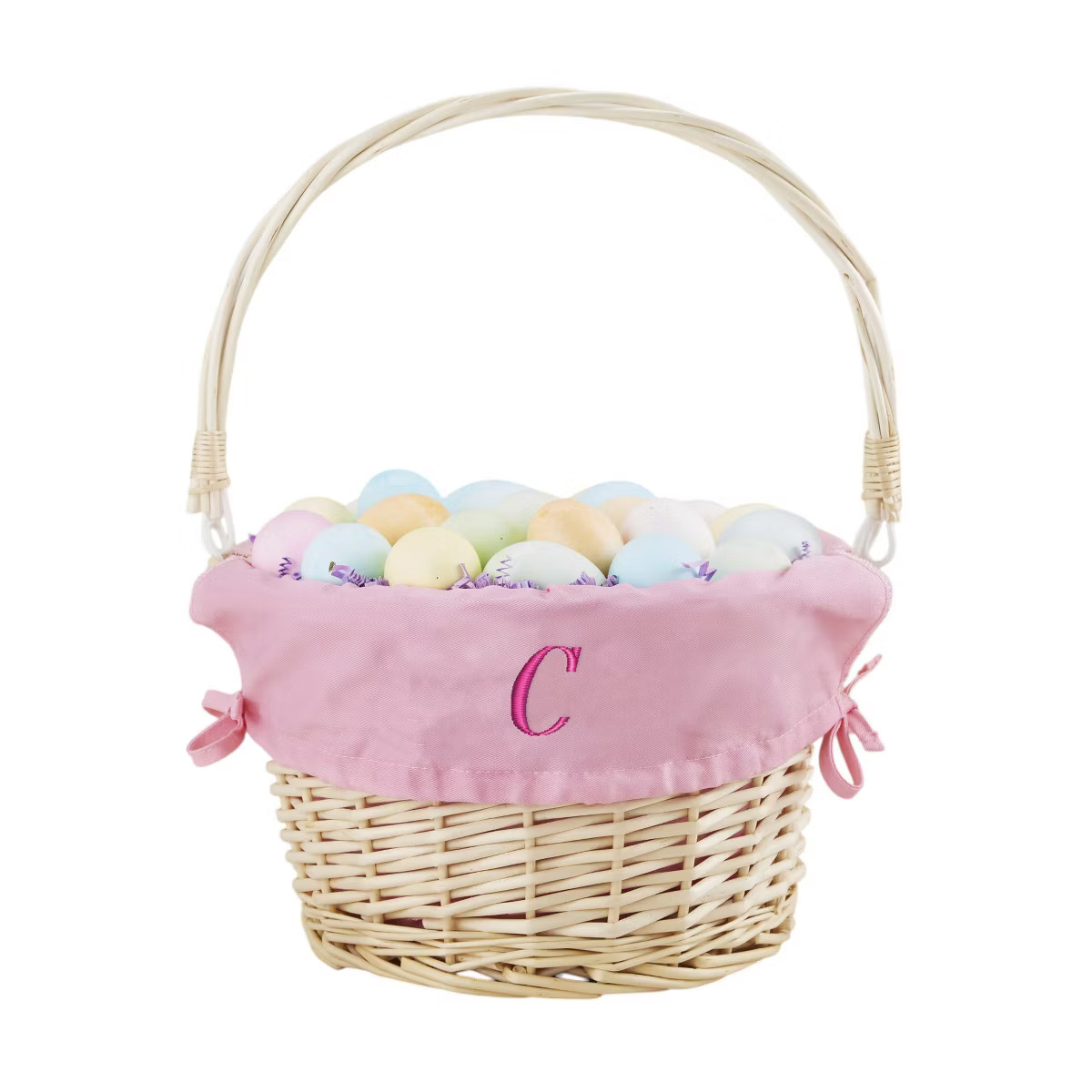 Personalization Mall Pink Personalized Initial Willow Easter Basket | Target