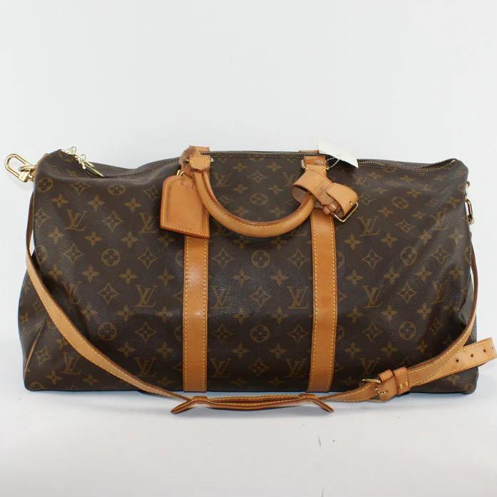Keepall 50 Monogram with Strap (NE1) | Keeks Designer Handbags