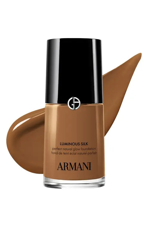 ARMANI beauty Luminous Silk Natural Glow Blurring Foundation with 24-Hour Wear in 13.25 Deep Neutral Golden at Nordstrom, Size 1 Oz | Nordstrom