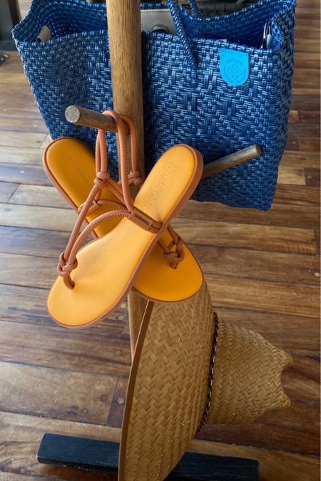 Resort sandals! So comfy and love the color