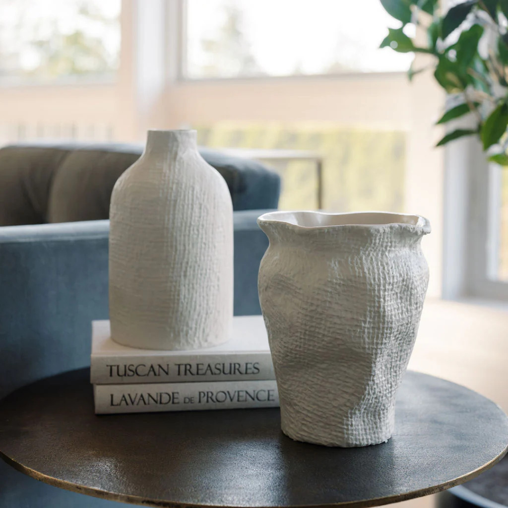 Off-White Aluminum Vase | CG Hunter